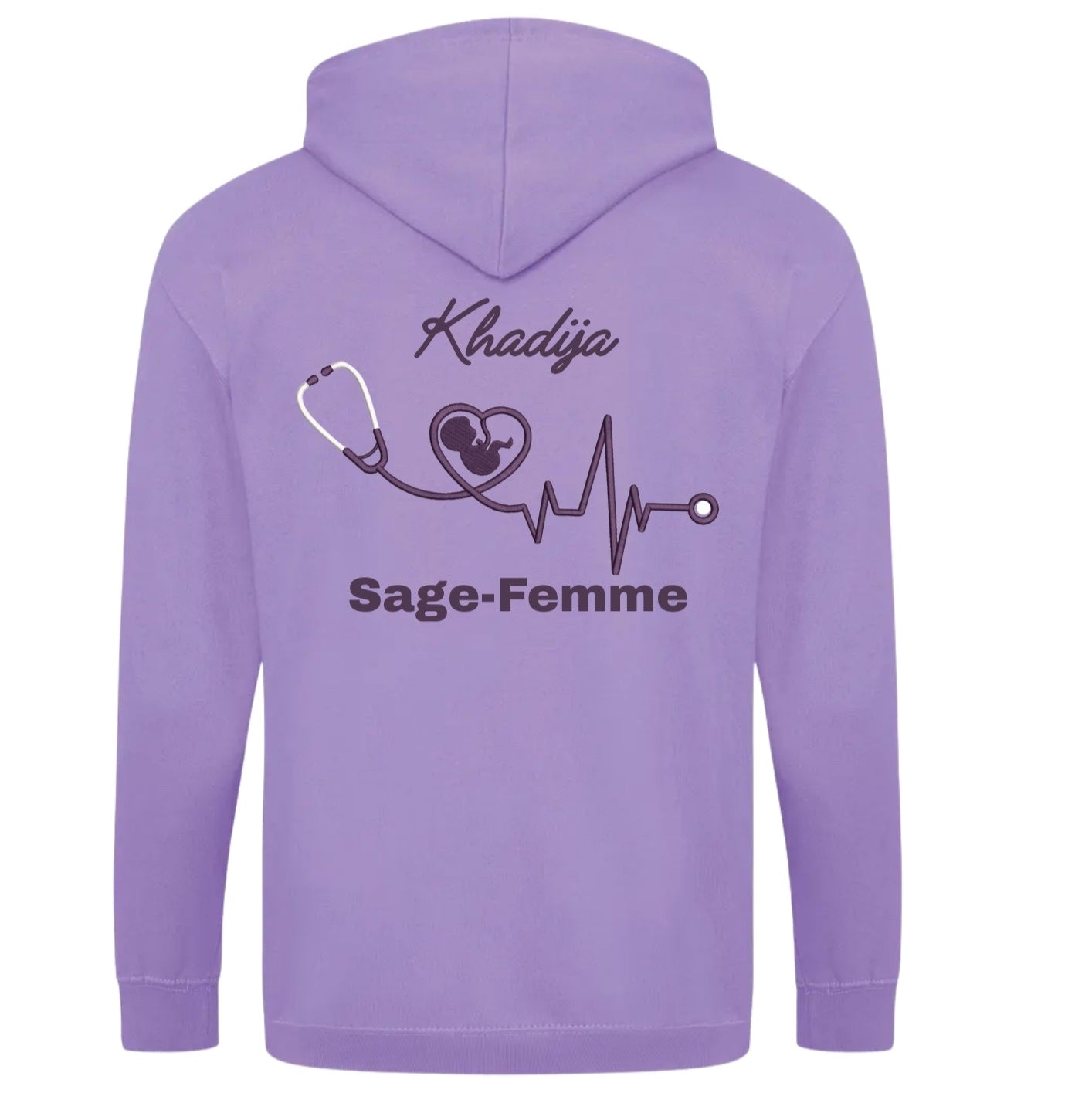 Sweat avec zip pour soignant personnalisé