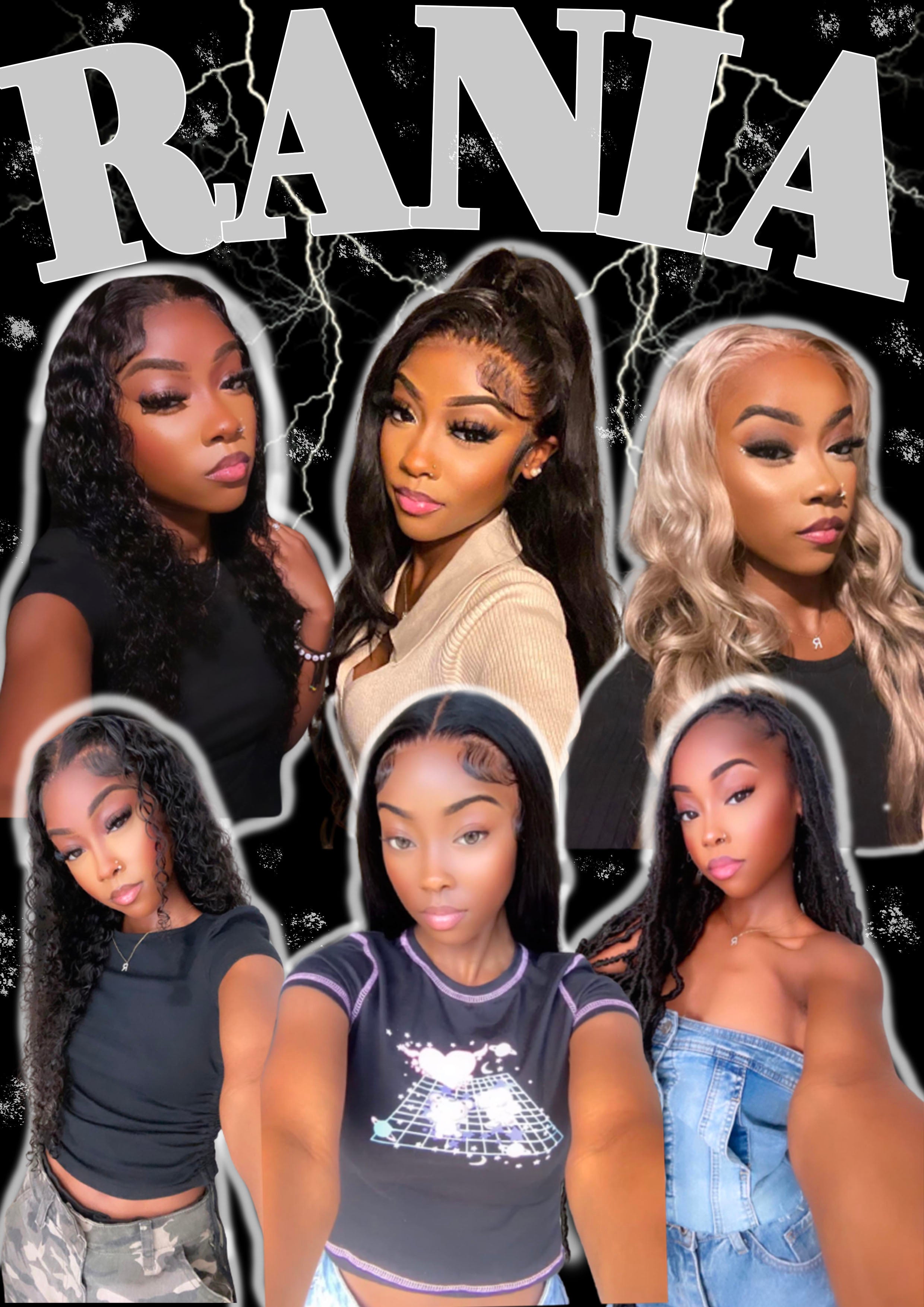 Personalized gift t-shirt with photo featuring custom collage of six women's portraits on black background